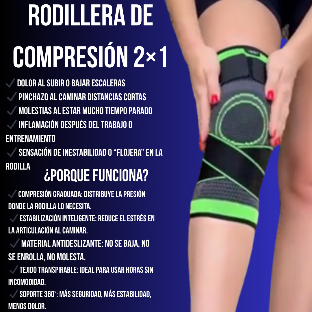 Combo x2 Rodilleras para Dolor Frontal – Alivio Rotuliano