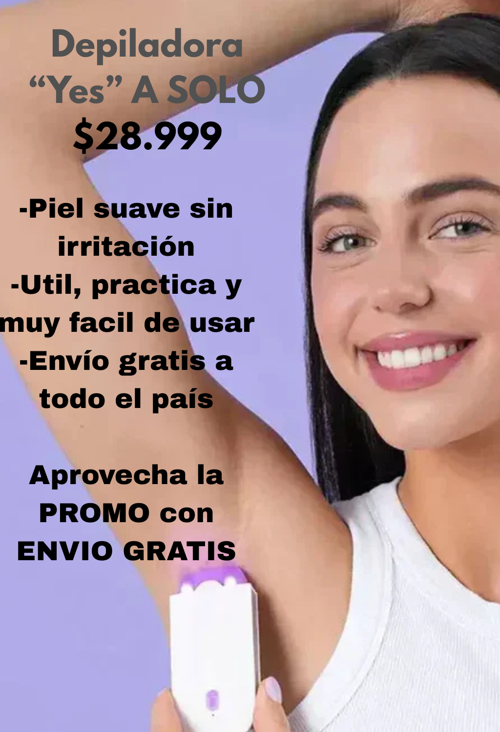 Depilación sin dolor, al instante! 💎